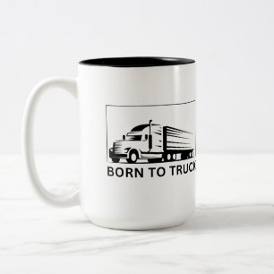 Caneca De Café Em Dois Tons Nascer para caminhão (preto)