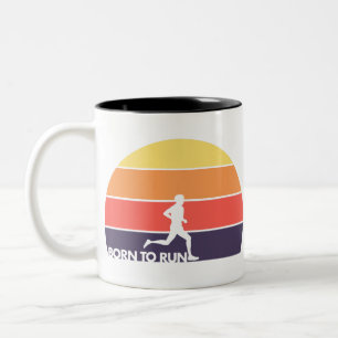 Caneca De Café Em Dois Tons Nascer para funcionar - o corredor masculino