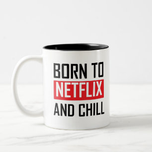 Caneca De Café Em Dois Tons Nascer para netflix e citação de resfriamento