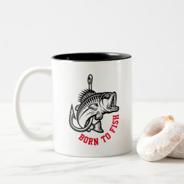 Caneca De Café Em Dois Tons Nascer Para Peixe