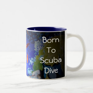 Caneca De Café Em Dois Tons Nascer Para Unidade Scuba