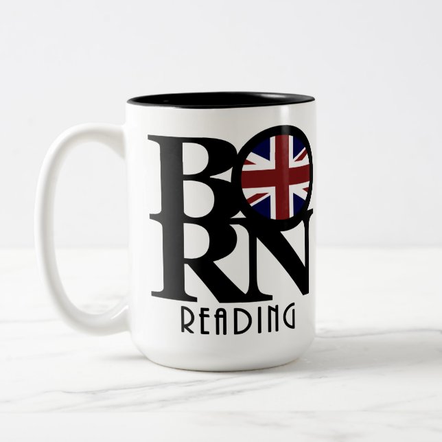Caneca De Café Em Dois Tons NASCER Reading England 15oz (Esquerda)