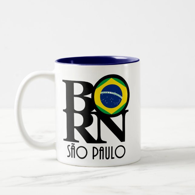 Caneca De Café Em Dois Tons NASCER São Paulo 11oz (Esquerda)