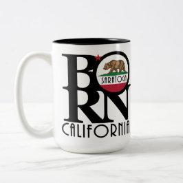Caneca De Café Em Dois Tons NASCER Saratoga California 15oz
