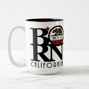 Caneca De Café Em Dois Tons NASCER Tahoe City California 15oz