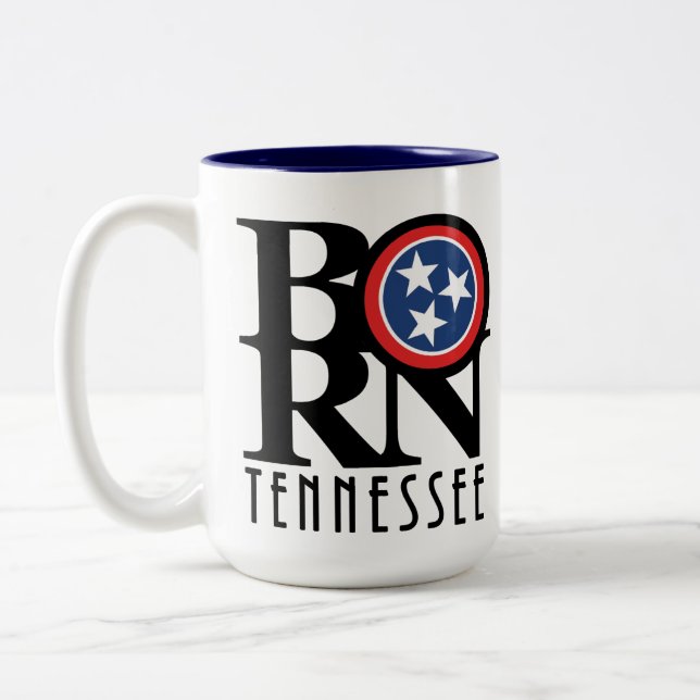 Caneca De Café Em Dois Tons NASCER Tennessee 15oz (Esquerda)