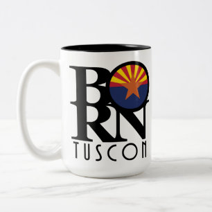 Caneca De Café Em Dois Tons NASCIDO Tuscon Arizona 15oz