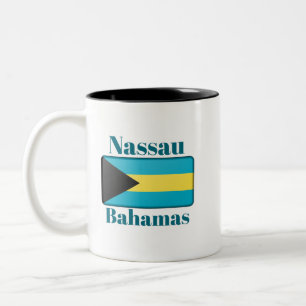 Caneca De Café Em Dois Tons Nassau Bahamas Flag