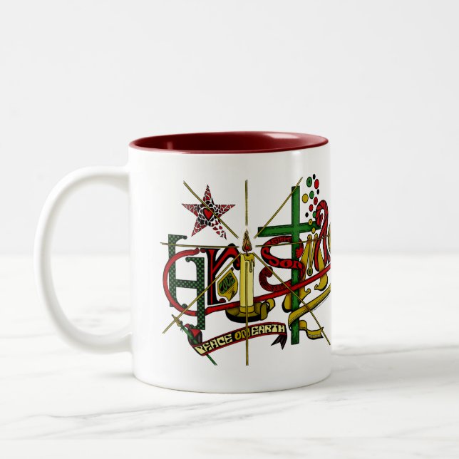 Caneca De Café Em Dois Tons 'Natais (Esquerda)