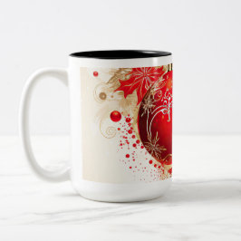 Caneca De Café Em Dois Tons Natais vintages Ornamentos Café Mug