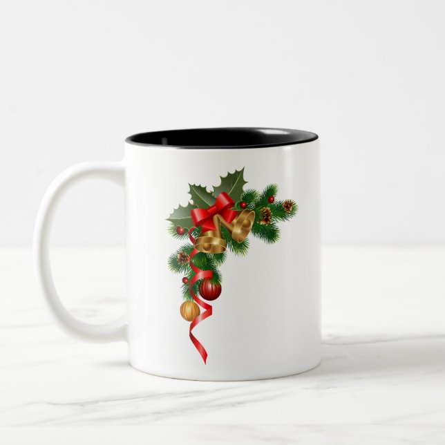 Caneca De Café Em Dois Tons Natal (Esquerda)