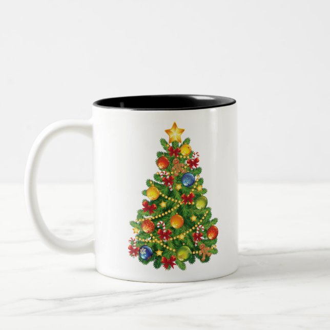Caneca De Café Em Dois Tons Natal (Esquerda)