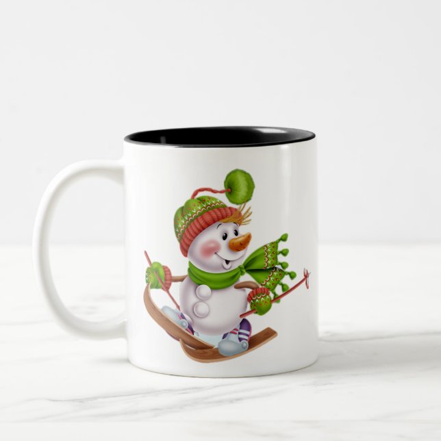 Caneca De Café Em Dois Tons Natal (Esquerda)