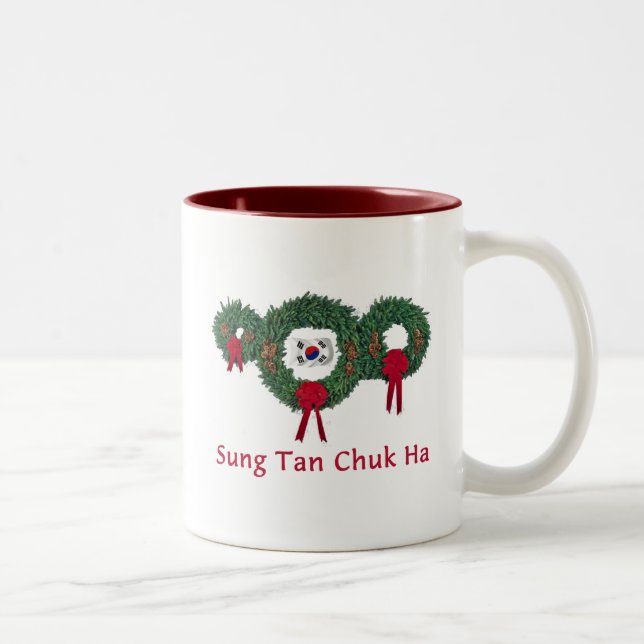 Caneca De Café Em Dois Tons Natal 2 de Coreia (Direita)