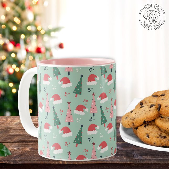 Caneca De Café Em Dois Tons Natal Alegre (Criador carregado)