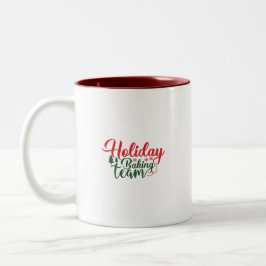 Caneca De Café Em Dois Tons Natal da Holiday Baking Team