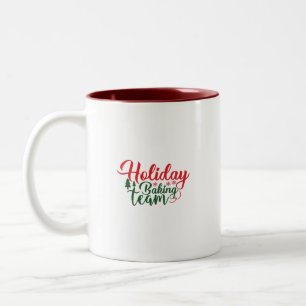 Caneca De Café Em Dois Tons Natal da Holiday Baking Team
