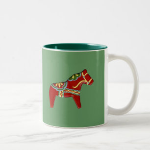Caneca De Café Em Dois Tons Natal Dala Horse Mug