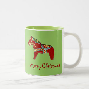 Caneca De Café Em Dois Tons Natal Dala Horse Mug