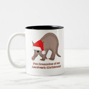 Caneca De Café Em Dois Tons Natal de Aardvark