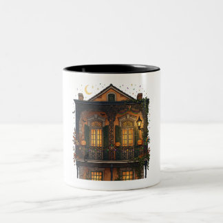 Caneca De Café Em Dois Tons Natal de Halloween no French Quarter de Nova Orlea