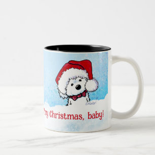 Caneca De Café Em Dois Tons Natal de KiniArt Maltês