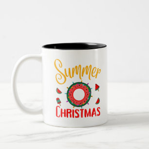 Caneca De Café Em Dois Tons Natal de Verão