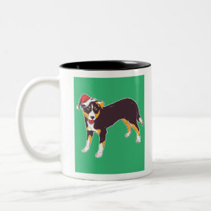 Caneca De Café Em Dois Tons Natal do Cão da Appenzeller