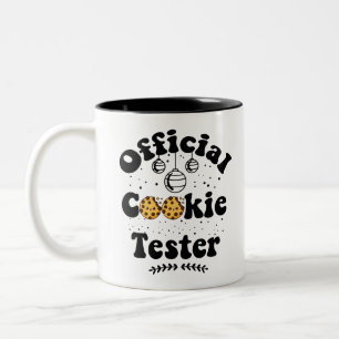 Caneca De Café Em Dois Tons Natal do Cookie Tester Cookie