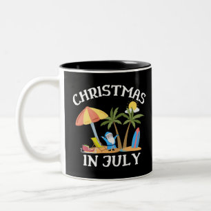 Caneca De Café Em Dois Tons Natal Em Julho