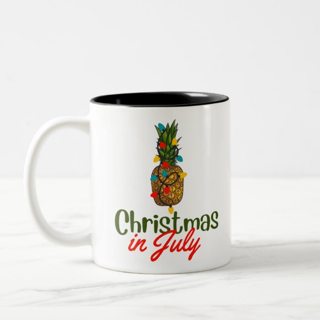 Caneca De Café Em Dois Tons Natal Em Julho (Esquerda)