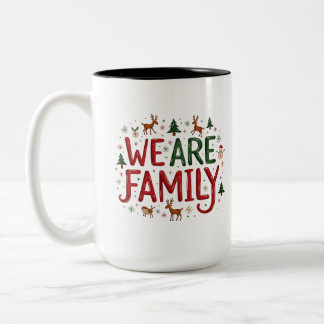 CANECA DE CAFÉ EM DOIS TONS NATAL FAMILIAR DE MUGS
