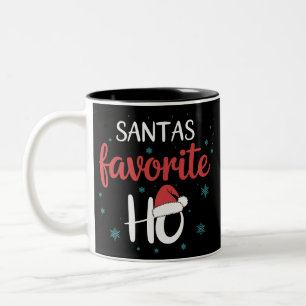 Caneca De Café Em Dois Tons Natal Favorito de Papai Noel Correspondente Férias