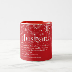Caneca De Café Em Dois Tons Natal Férias do Mundo Melhor Definição de Marido