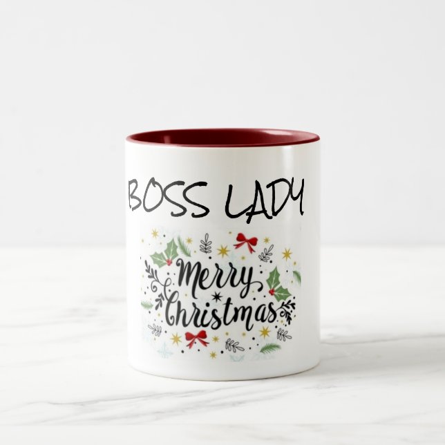 CANECA DE CAFÉ EM DOIS TONS NATAL MERRÍVEL ***SENHORA DO CHUMBO*** HUMOROSO (Centro)