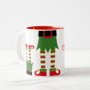 Caneca De Café Em Dois Tons Natal Mug-Elf
