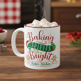 Caneca De Café Em Dois Tons Natal Personalizado das Espíritos Espancadas