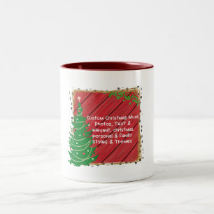 Caneca De Café Em Dois Tons Natal Personalizado Festivo Personalizado
