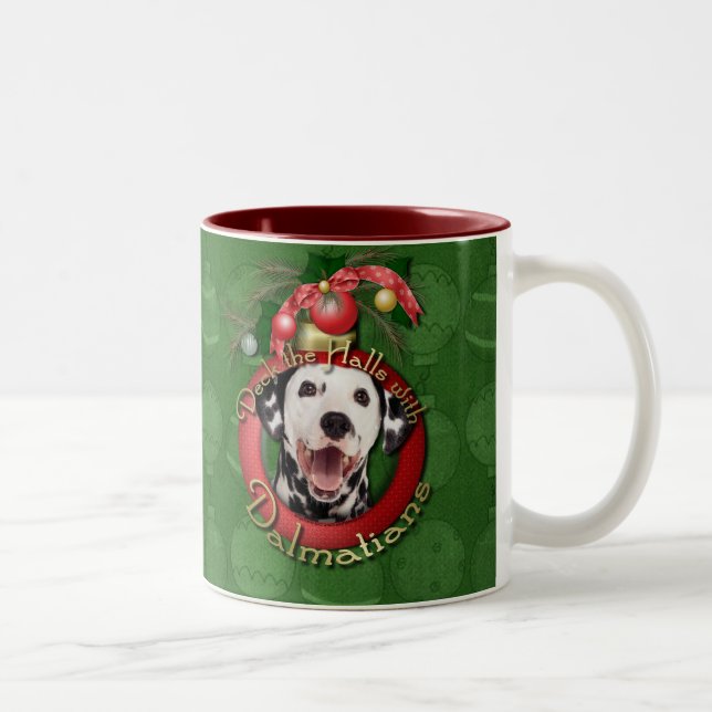Caneca De Café Em Dois Tons Natal - plataforma os salões - Dalmatians (Direita)