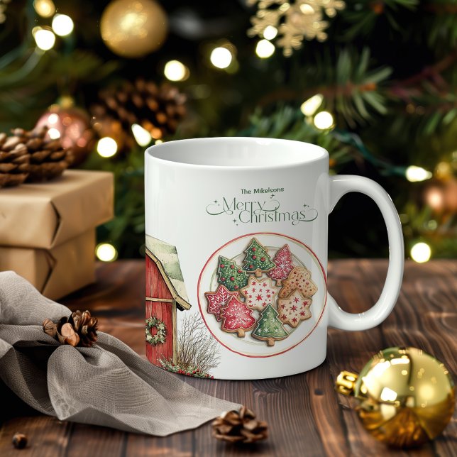 Caneca De Café Em Dois Tons Natal Russo Ocidental (Criador carregado)