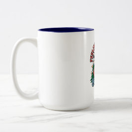 Caneca De Café Em Dois Tons Natal Sentindo-se Alegre