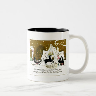 Caneca De Café Em Dois Tons Natal Vitoriano do País