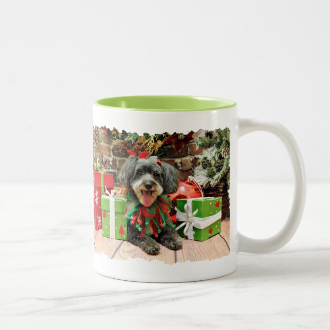 Caneca De Café Em Dois Tons Natal - X maltês - Zoey (Direita)