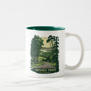 Caneca De Café Em Dois Tons Natchez Trace Parkway Mississippi Forest