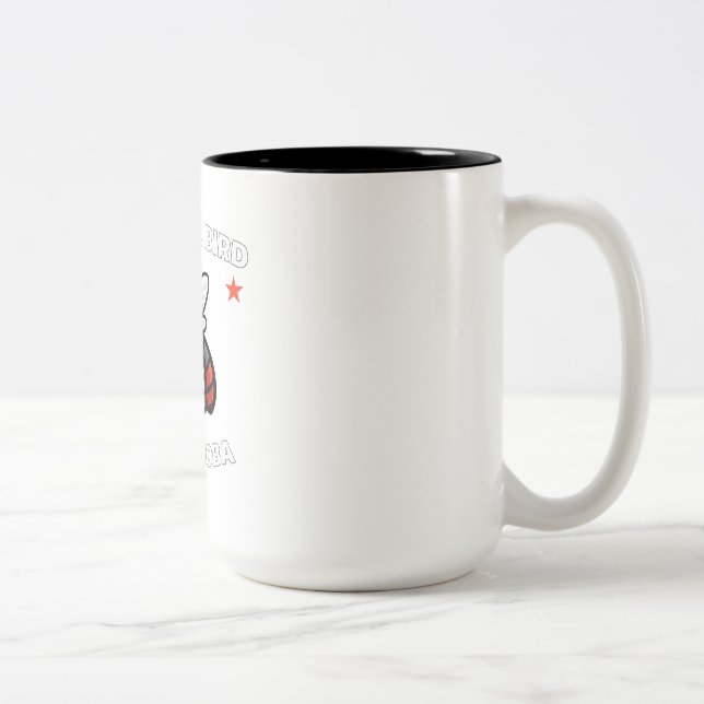 Caneca De Café Em Dois Tons National Bird of Manitoba Funny Winnipeg Mosquito  (Direita)