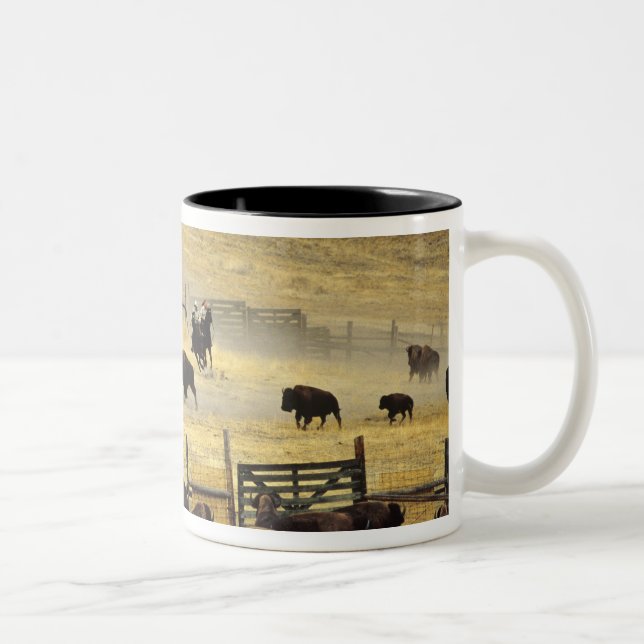 Caneca De Café Em Dois Tons National Bison Range Roundup em Montana (Direita)