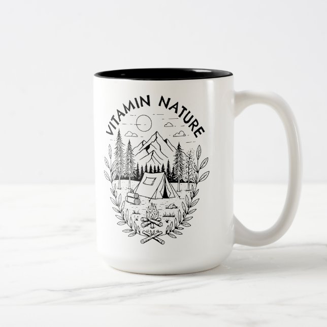 Caneca De Café Em Dois Tons Nature de Vitamina (Direita)