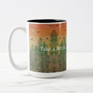 Caneca De Café Em Dois Tons Nature Mug