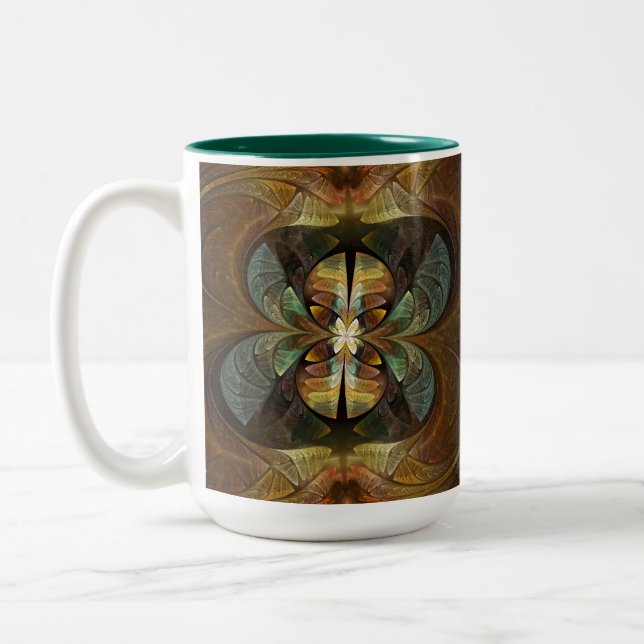 Caneca De Café Em Dois Tons Natures Matrix Bumble Bee Abstrato (Esquerda)