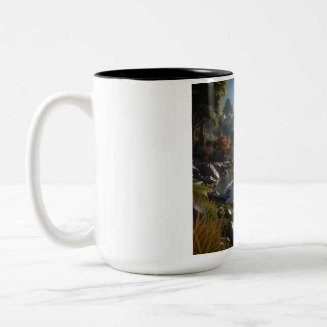 Caneca De Café Em Dois Tons Natureza 9. (Esquerda)